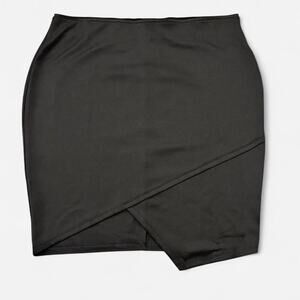 black mini pencil skirt plus size women 1Xlarge black fitted business casual